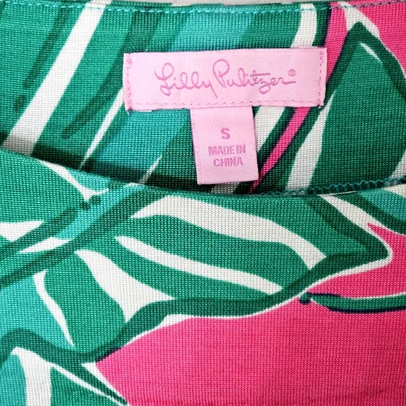 Lilly Pulitzer Womens Dress Richie Let's Go Bananas Shift Silk Cotton PalmLeaf S - Picture 3 of 6